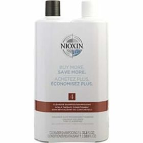 Nioxin By Nioxin System 4 Scalp Therapy Conditioner And Cleanser Shampoo For Colored Hair With Progressed Thinning Liter Duo For Anyone