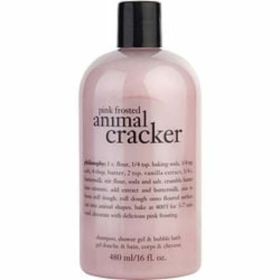 Philosophy By Philosophy Pink Frosted Animal Cracker - Shampoo, Shower Gel & Bubble Bath --480ml/16oz For Women
